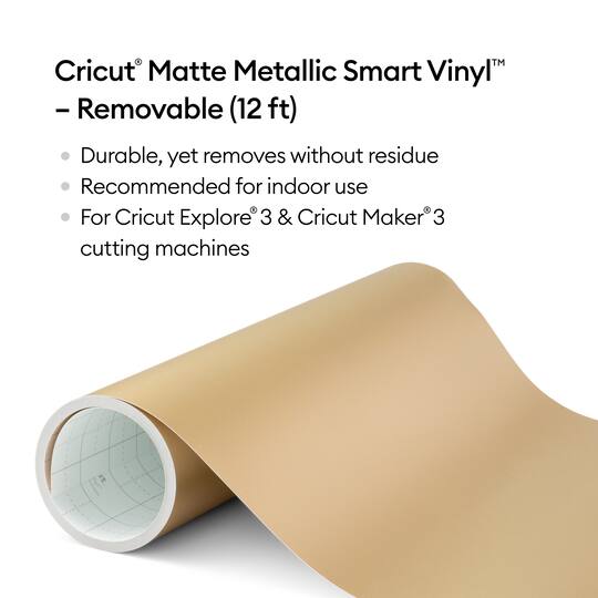 Cricut® 12ft. Removable Matte Metallic Smart Vinyl
